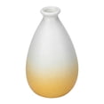 thumbnail image 1 of Unique Bargains Mini Ceramic Ribbed Bud Vase for Flower Yellow 2.8"L x 2.8"W x 4.3"H, 1 of 6