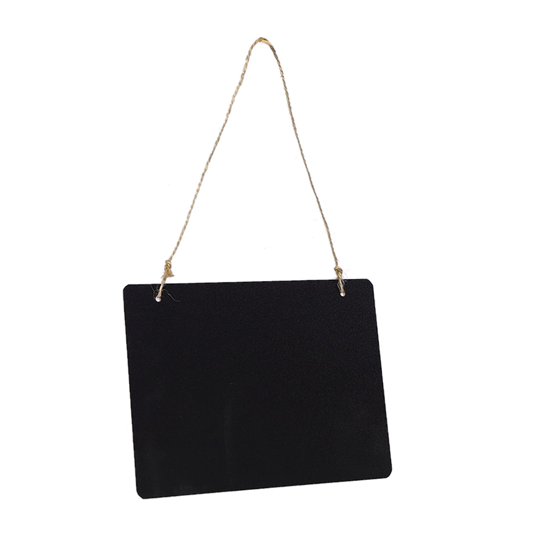 Unique Bargains Mini Chalkboards Sign with Hanging Rope Wood Rectangle Design