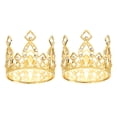 thumbnail image 1 of Unique Bargains Mini Crown Cake Toppers, Alloy Queen Tiara Cupcake Decor for Party Gold, 1 of 6