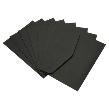 Tsnamay 24 Pack Heart Clasp Envelopes - Black Mini Gift Card Holders, 3.94x2.75 Inch For Invitations, Parties & DIY