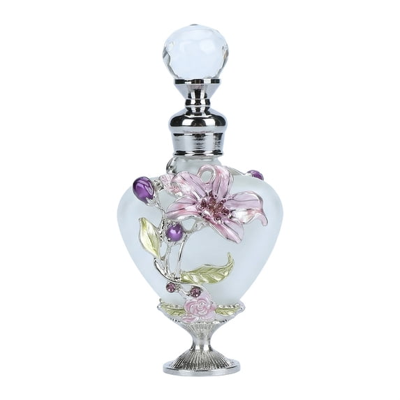 Unique Bargains Mini Heart Shaped Glass Bottles with Swing Top Purple 2.6" x 2.6" x 4.3"