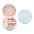 thumbnail image 1 of Unique Bargains Mini PU Leather Jewelry Box for Women Portable Organizer Case Sky Blue, 1 of 7