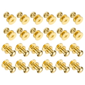 Unique Bargains Mini Round Knobs Small Drawer Pulls for Cabinets 0.23" x 0.3" Gold