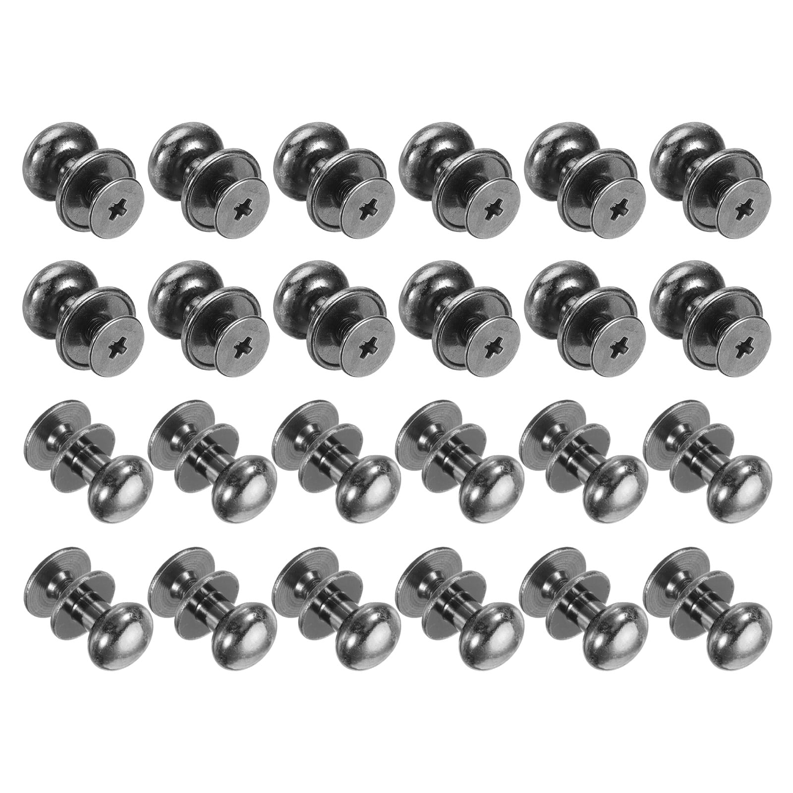 Unique Bargains Mini Round Knobs Small Drawer Pulls for Cabinets 0.38" x 0.4" Gray