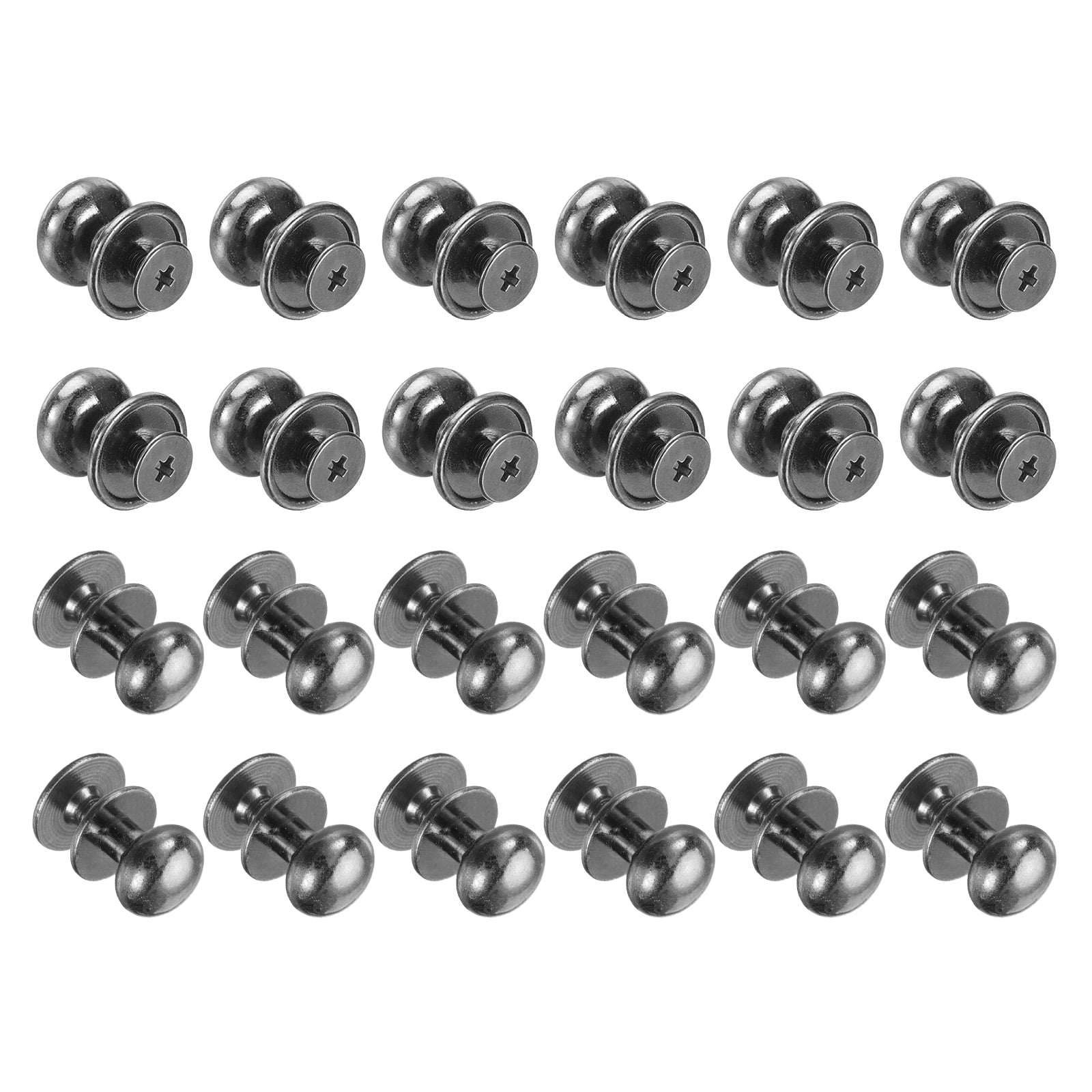 Unique Bargains Mini Round Knobs Small Drawer Pulls for Cabinets 0.46" x 0.51" Gray