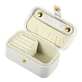 thumbnail image 1 of Unique Bargains Mini Square Jewelry Box Jewelry Organizer Box for Travel for Trip White 1 Pc, 1 of 6