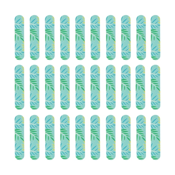 Unique Bargains Mini Straight Sponge Nail Buffers 30 Pcs Blue, Yellow