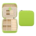 thumbnail image 1 of Unique Bargains Mini Travel Jewelry Box with Mirror Green, 1 of 7