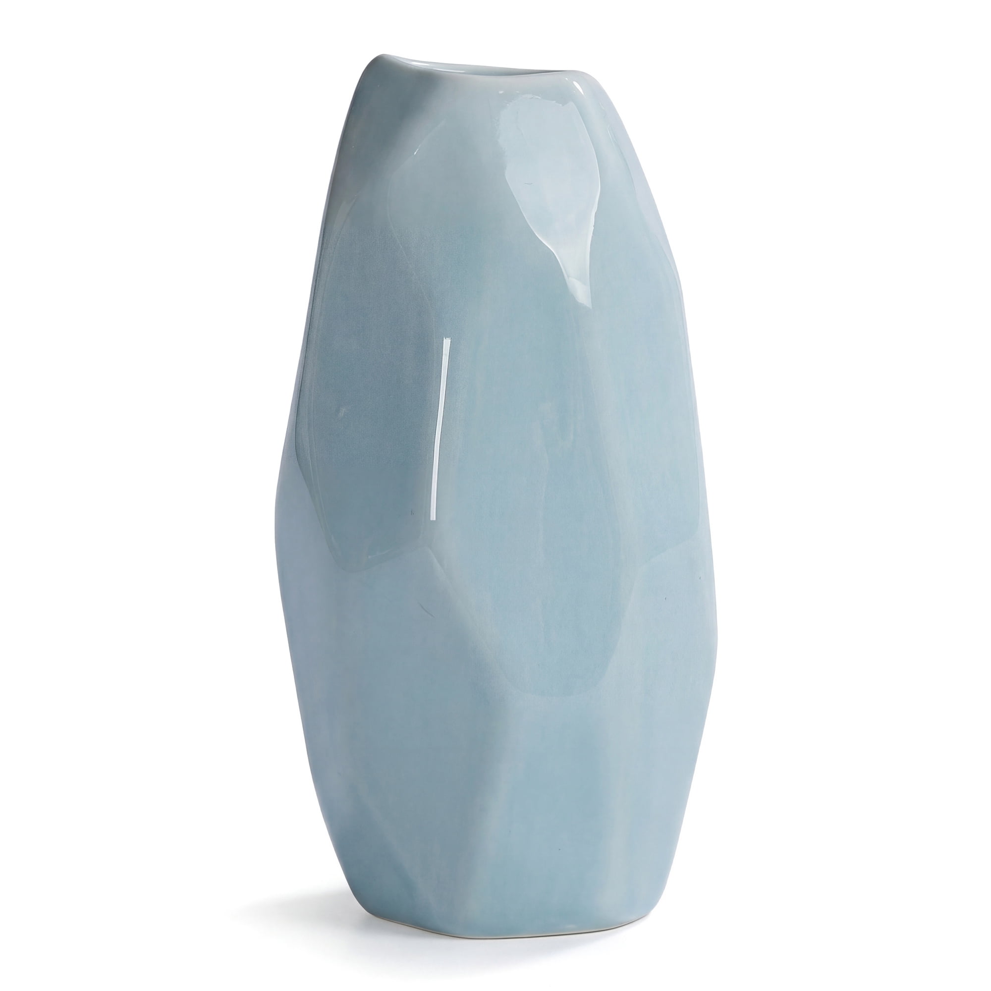Unique Bargains Mini Vase Decorative Flower Vase Blue 2.6"L x 2.6"W x 4.7"H