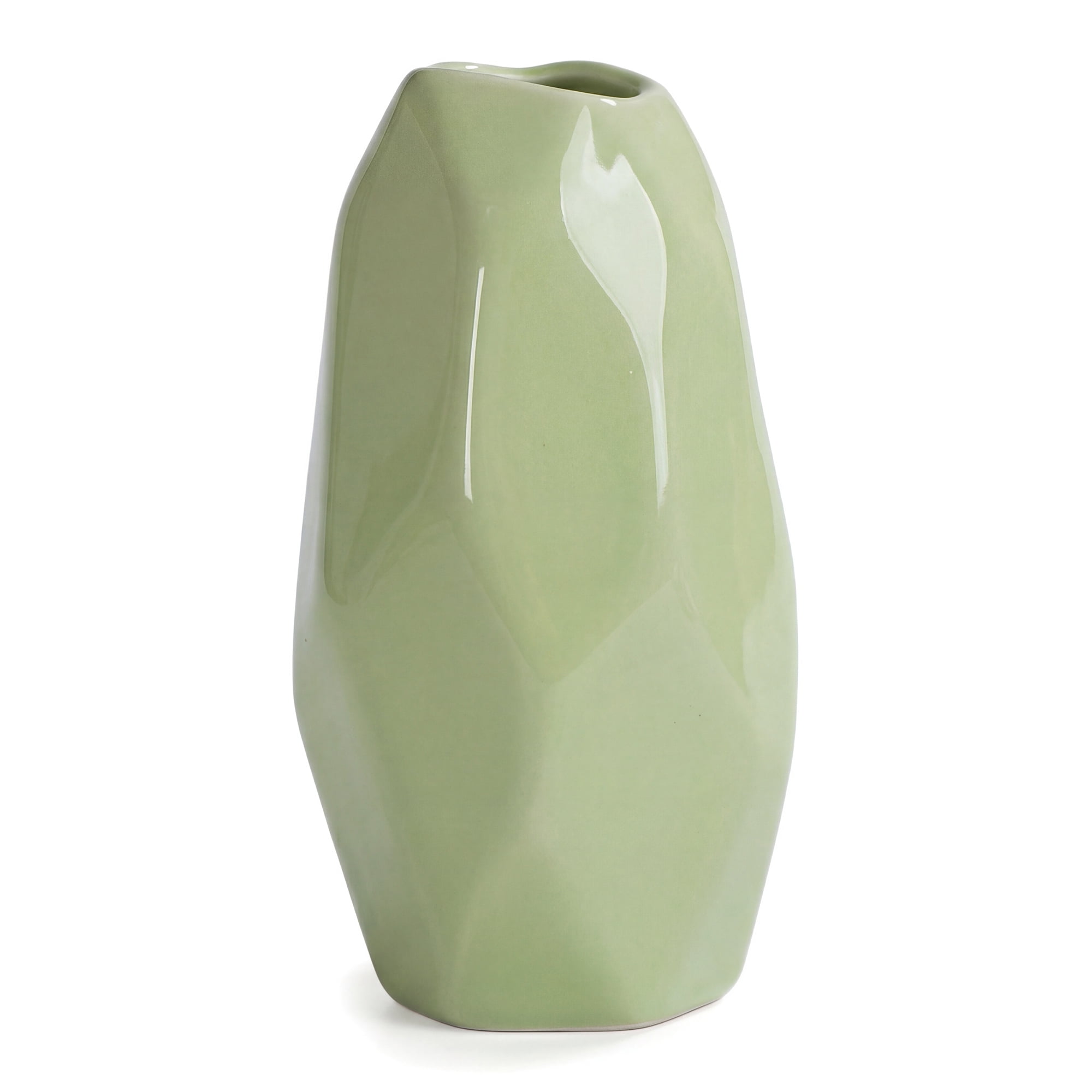 Unique Bargains Mini Vase Decorative Flower Vase Green 2.6"L x 2.6"W x 4.7"H