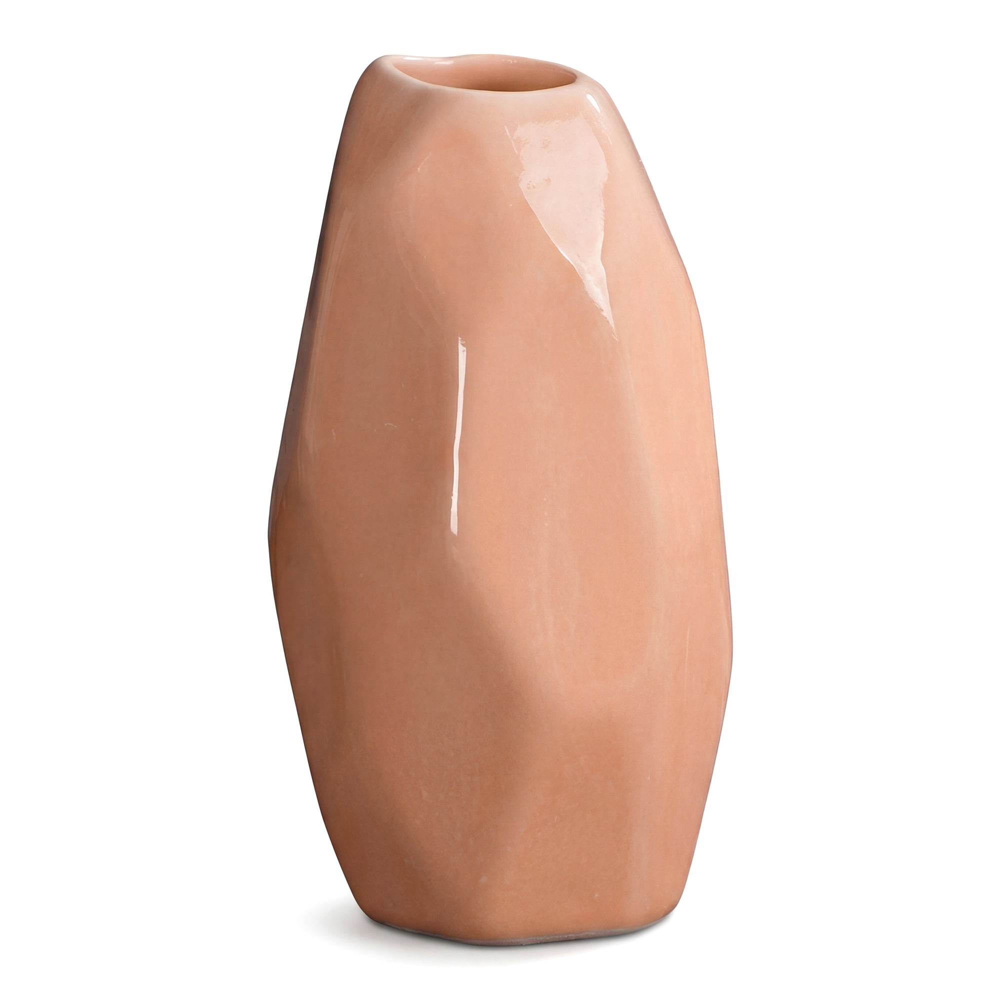 Unique Bargains Mini Vase Decorative Flower Vase Orange 2.6"L x 2.6"W x 4.7"H