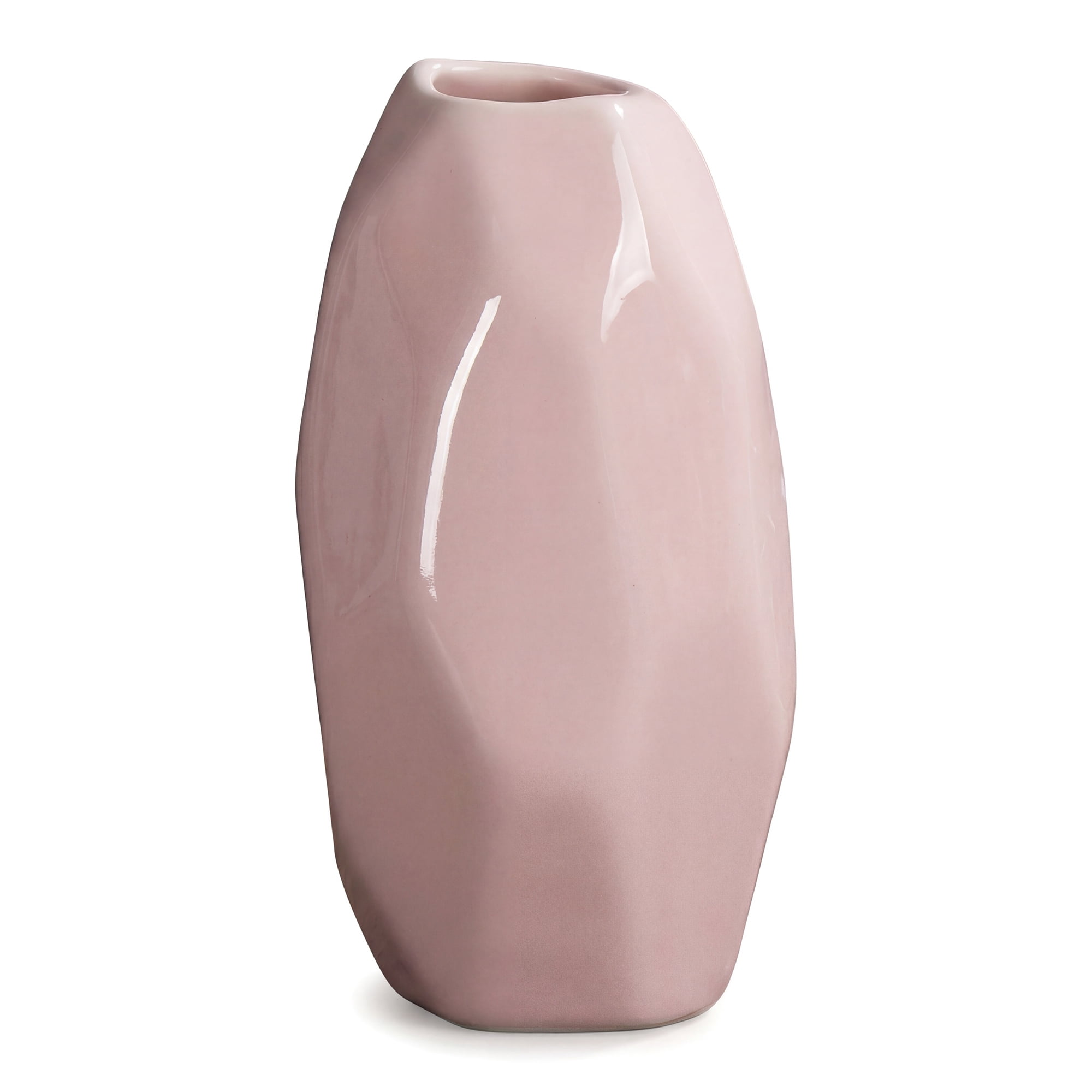Unique Bargains Mini Vase Decorative Flower Vase Pink 2.6"L x 2.6"W x 4.7"H