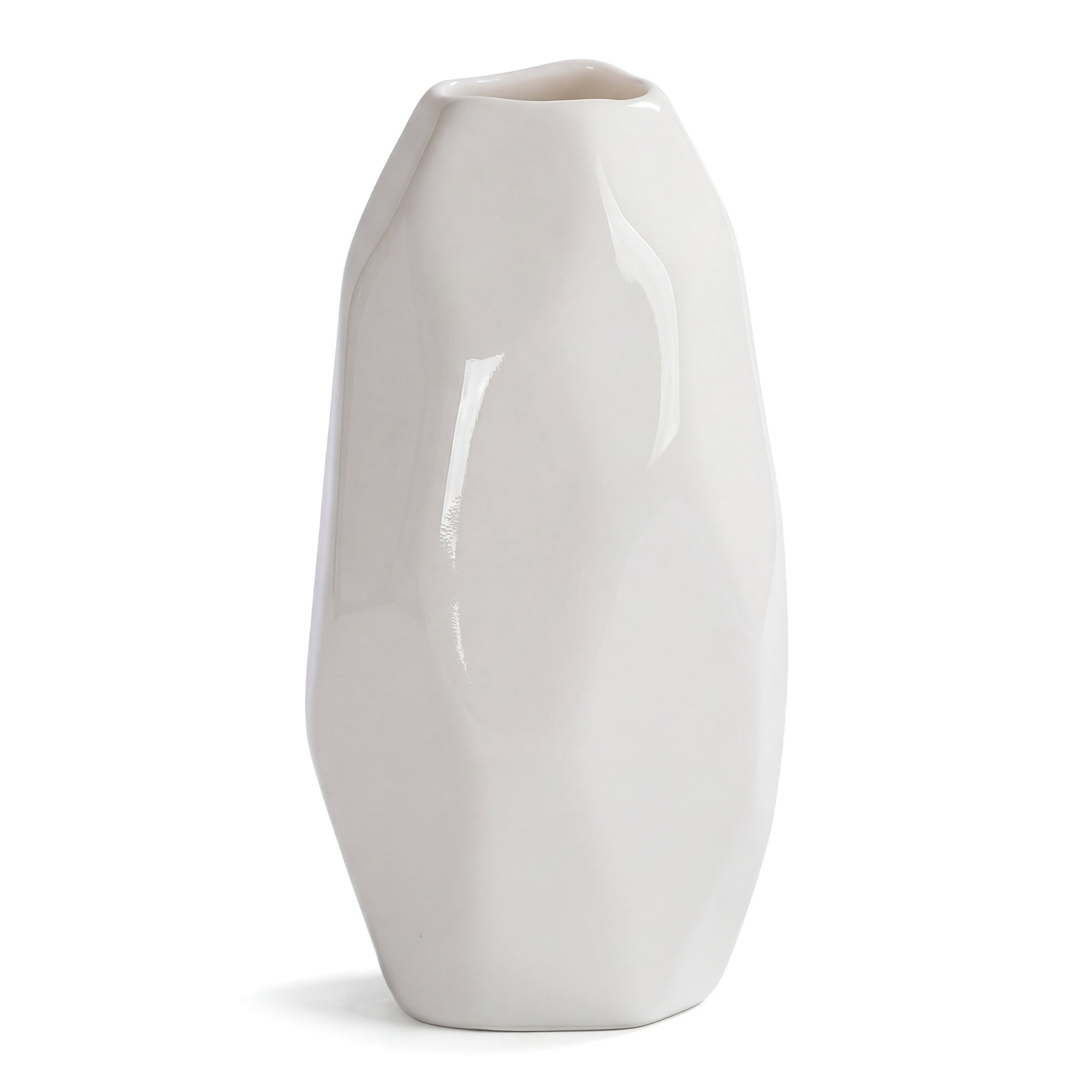 Unique Bargains Mini Vase Decorative Flower Vase White 2.6"L x 2.6"W x 4.7"H