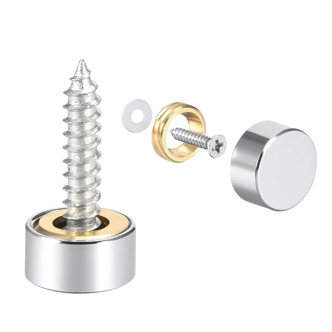 Unique Bargains Mirror Screws Deco Cap Cover Nail with Finish 10mm