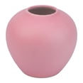 thumbnail image 1 of Unique Bargains Modern Ceramic Home Decor Small Ribbed Bud Vase Pink 4.3" x 4.3" x 4", 1 of 6