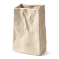 thumbnail image 1 of Unique Bargains Modern Ceramic Inch Matte Flower Ribbed Vase Brown 5.0" x 2.8" x 6.7", 1 of 6