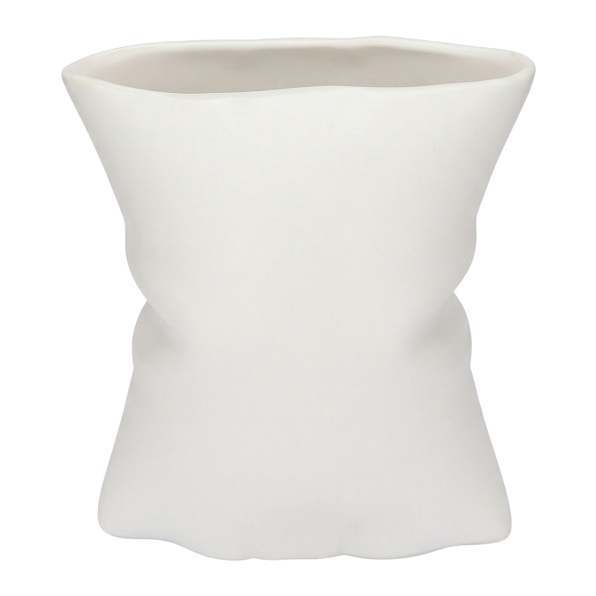 Unique Bargains Modern Ceramic Large Opening Flower Vase Yabai 5.6"L x 4.2"W x 6.2"H