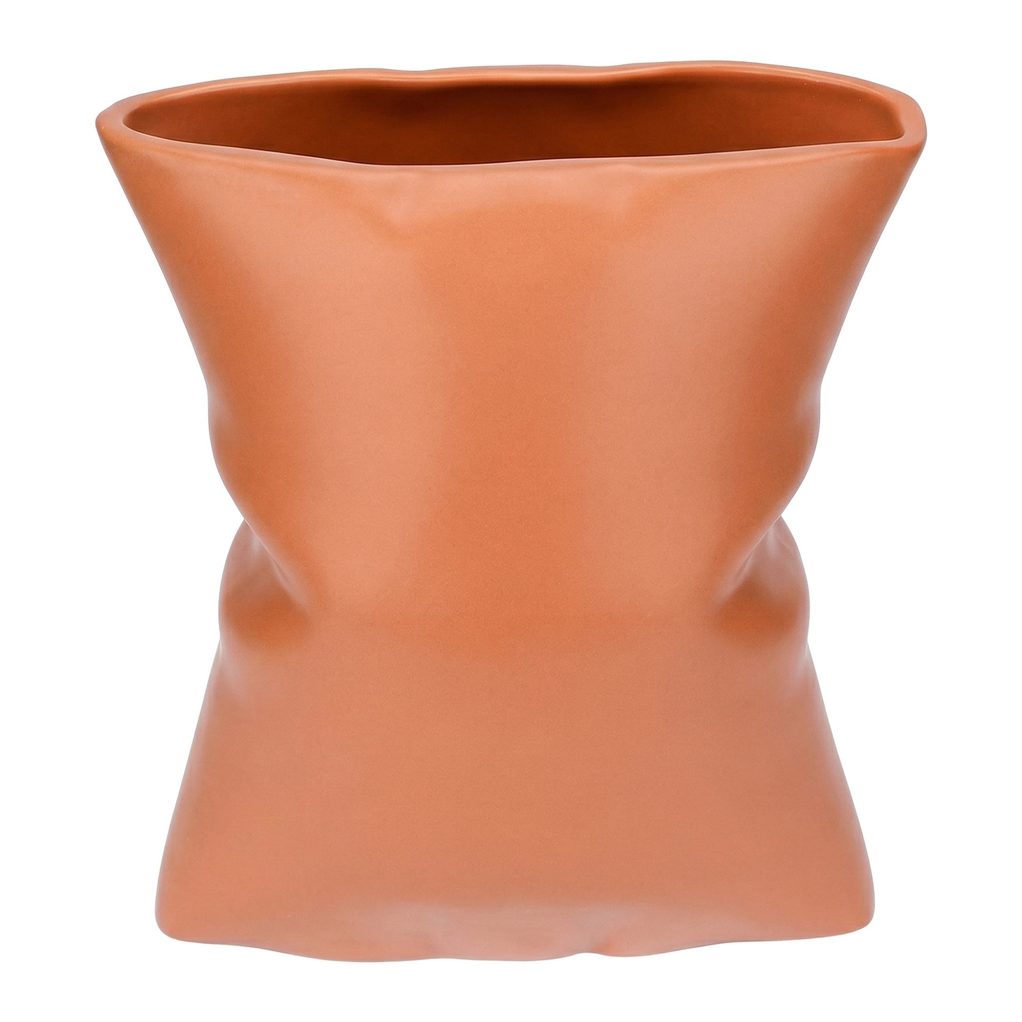 Unique Bargains Modern Ceramic Large Opening Flower Vase Yellow 5.6"L x 4.2"W x 6.2"H