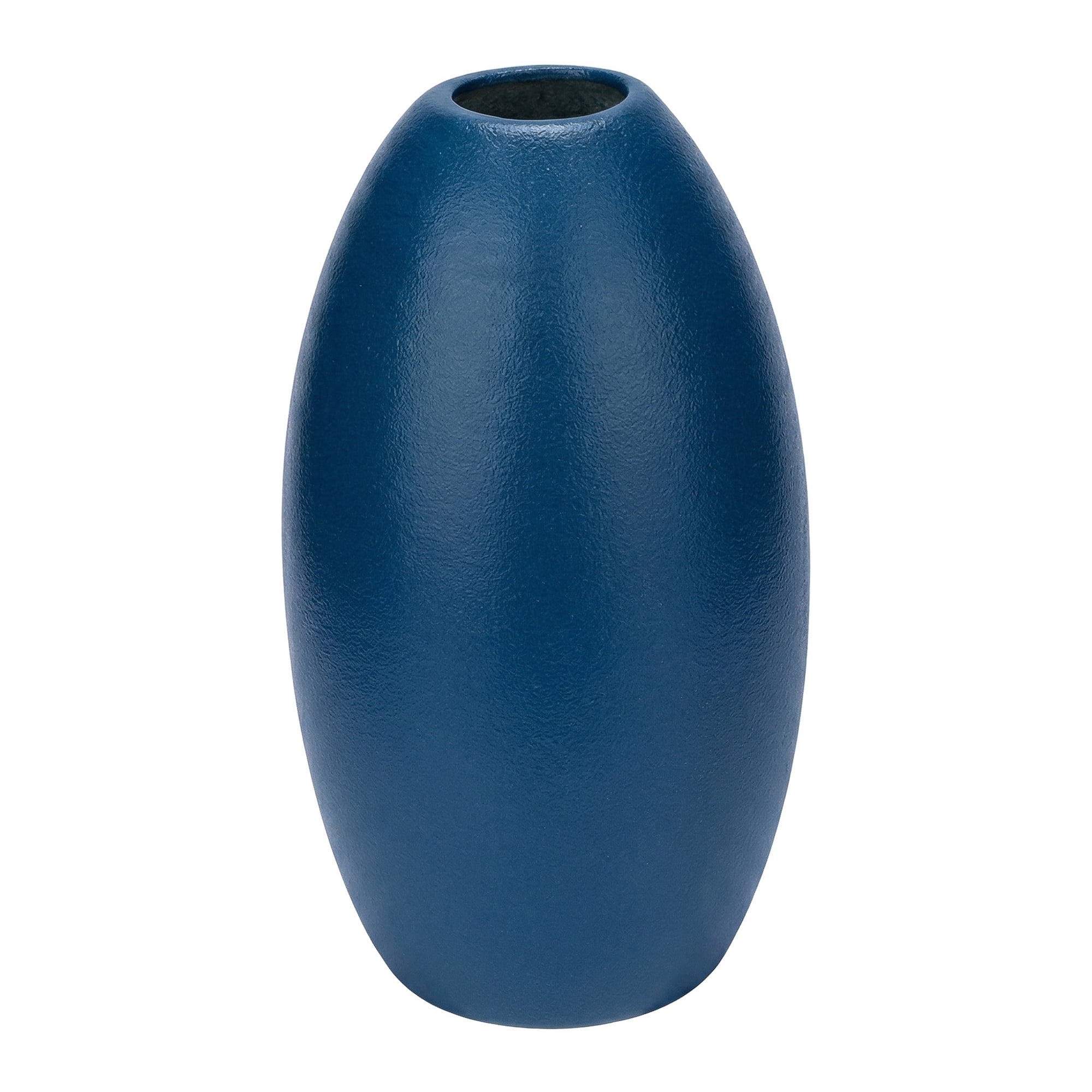 Unique Bargains Modern Ceramic Ribbed Flower Vase for Boho Blue 3.5"L x 3.5"W x 6.1"H