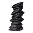 thumbnail image 1 of Unique Bargains Modern Ceramic Vase for Home Decor Matte Ribbed Flower Vase Black 4.3, 1 of 5