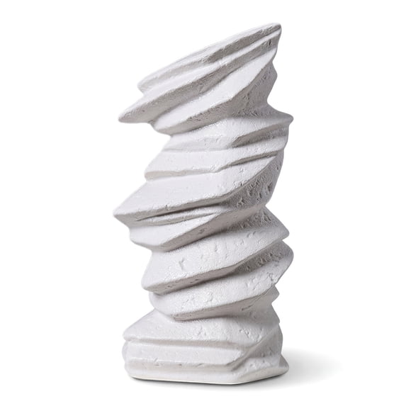 Unique Bargains Modern Ceramic Vase for Home Decor Matte Ribbed Flower Vase White 4.6