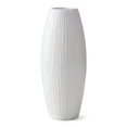 thumbnail image 1 of Unique Bargains Modern Decor Tall Ribbed Flower Vase Bright White 3.0" x 3.0" x 7.1", 1 of 3