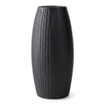 thumbnail image 1 of Unique Bargains Modern Decor Tall Ribbed Flower Vase Matte Black 4.1" x 4.1" x 8.7", 1 of 6