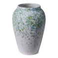 thumbnail image 1 of Unique Bargains Modern Flower Vase Matte Ribbed Opening Decorative Blue-Green, 1 of 5
