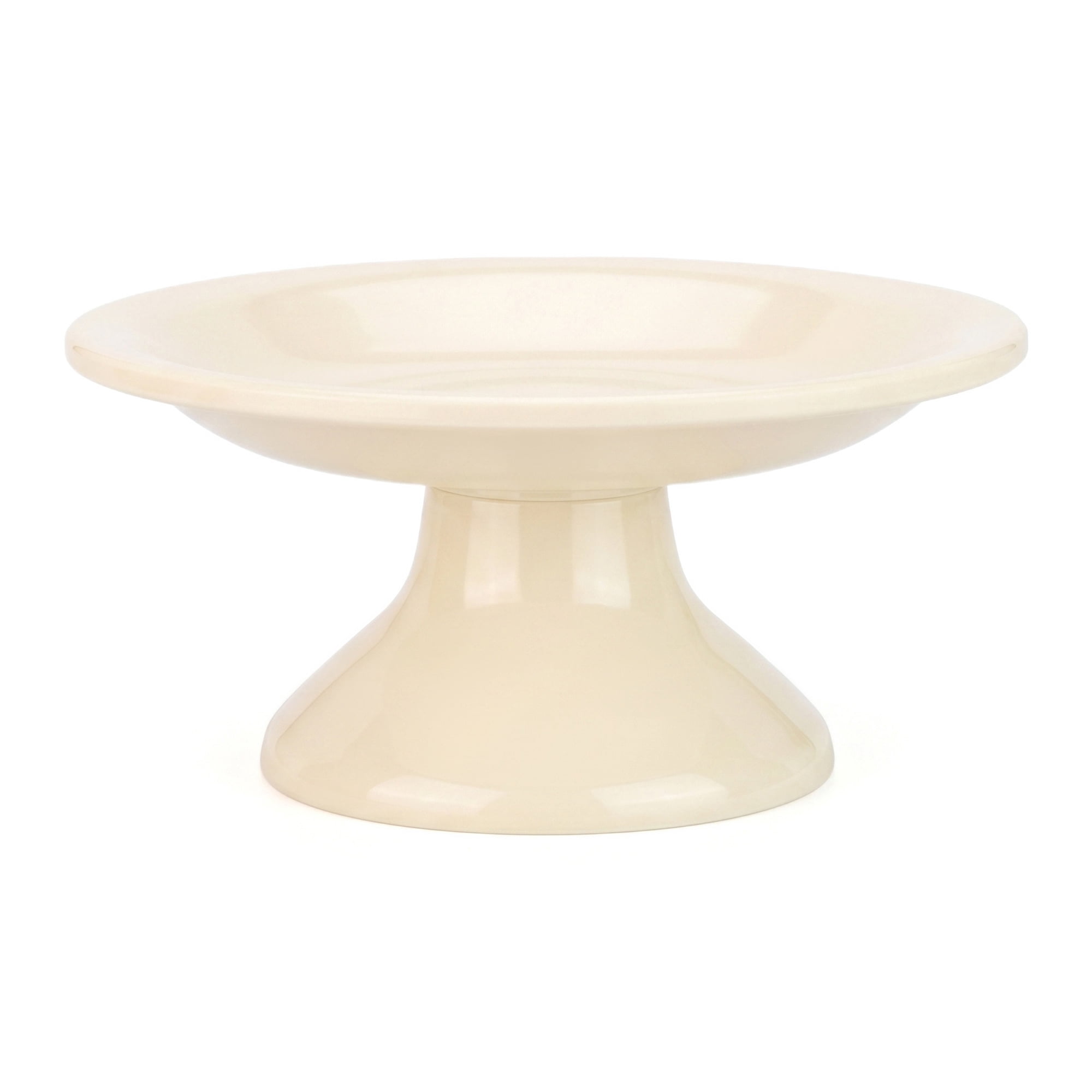 Unique Bargains Modern Fluted Decorative Scalloped Pedestal Bowl White 6.3" x 6.3" x 2.8"