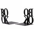 thumbnail image 1 of Unique Bargains Modern Geometric Metal Bookends for Office Black Style A 4.7"x4.7"x5.5", 1 of 5