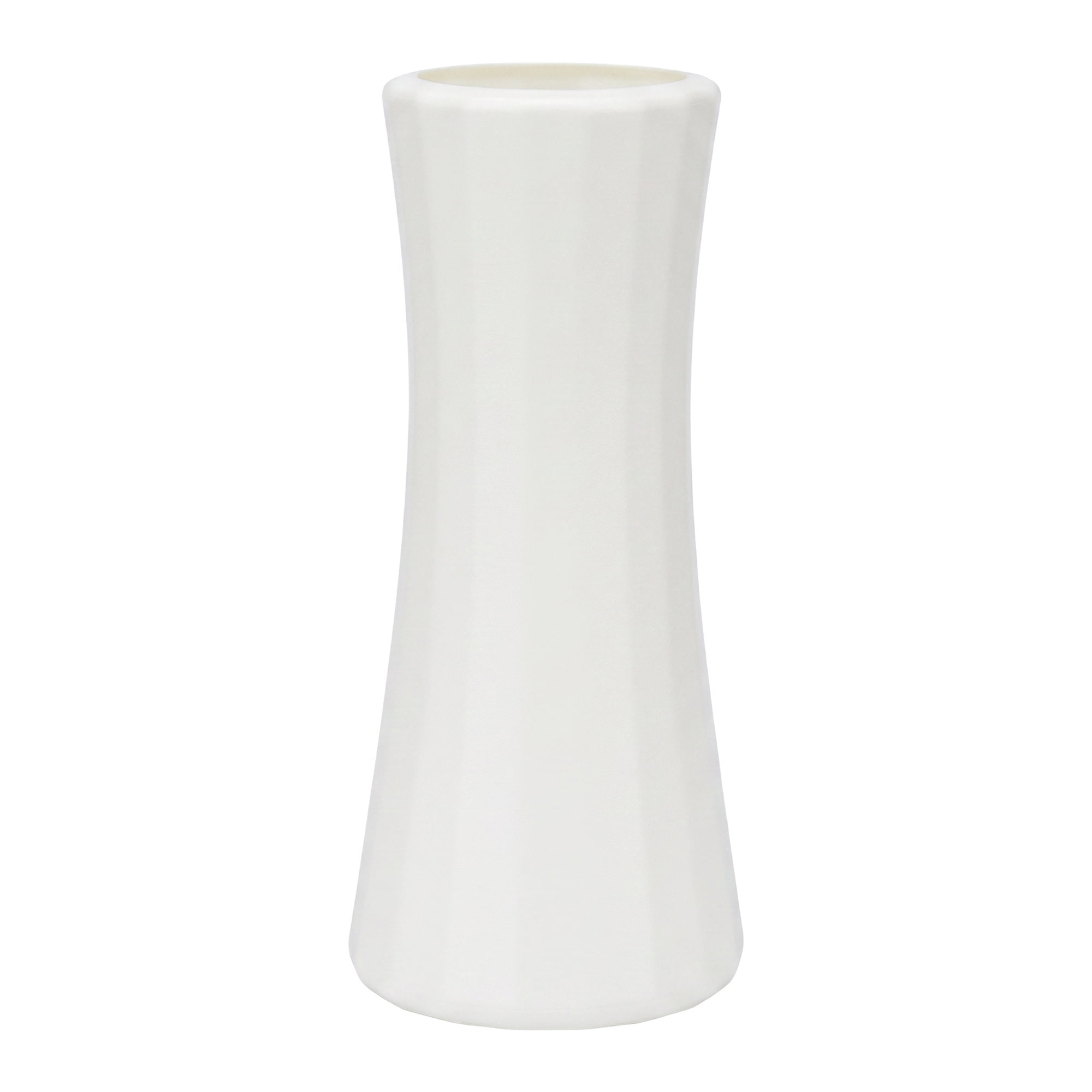 Unique Bargains Modern Geometric Minimalist Centerpiece Flower Vase White 3.5"x3.5"x8.3"