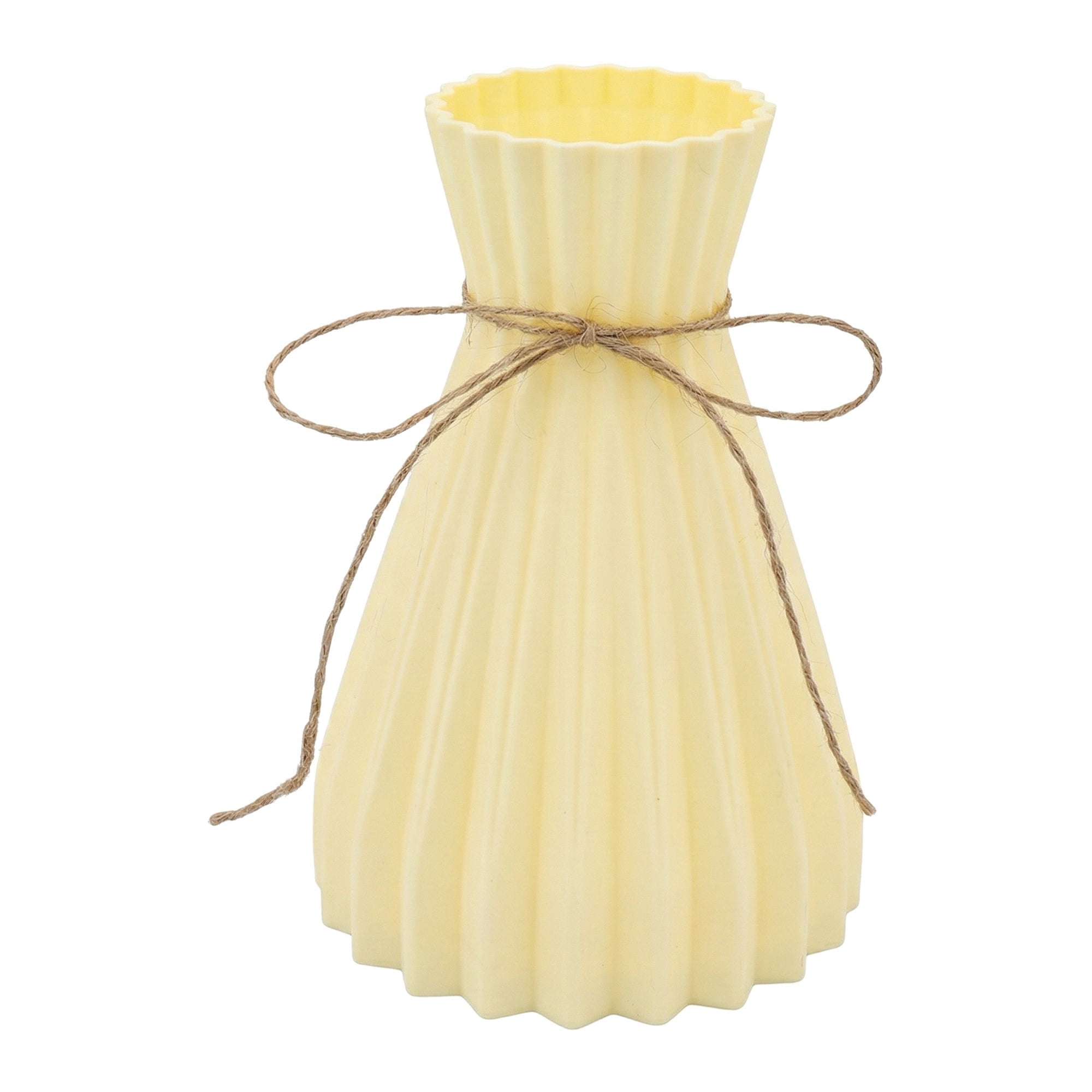 Unique Bargains Modern Geometric Unbreakable Flower Vase Beige 4.7" x 4.7" x 6.7"
