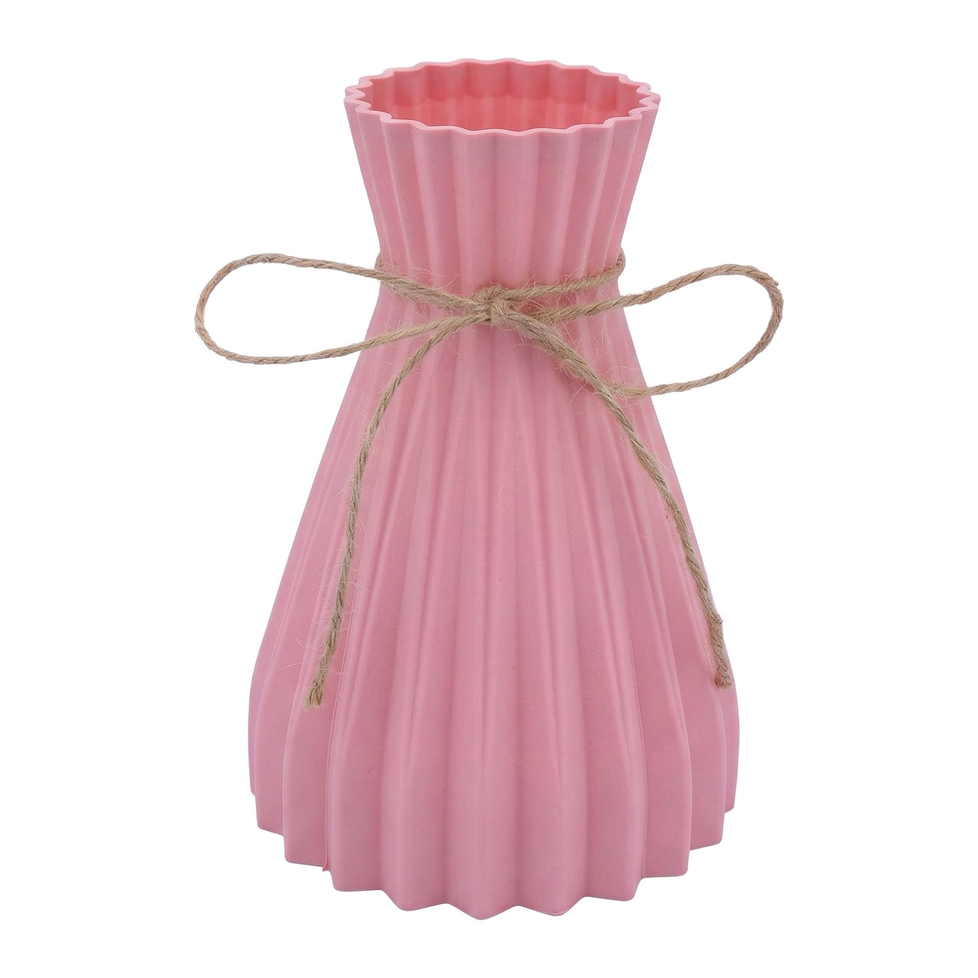 Unique Bargains Modern Geometric Unbreakable Flower Vase Pink 4.7" x 4.7" x 6.7"