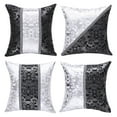 thumbnail image 1 of Unique Bargains Modern Irregular Pattern Couch Square Decorative Throw Pillow Cover, 18" x 18", #1, 4-Pieces, 1 of 7