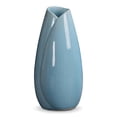 thumbnail image 1 of Unique Bargains Modern Matte Ribbed Decorative Flower Vase for Desktop & Bathroom Blue, 1 of 4