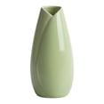 thumbnail image 1 of Unique Bargains Modern Matte Ribbed Decorative Flower Vase for Desktop & Bathroom Green, 1 of 5