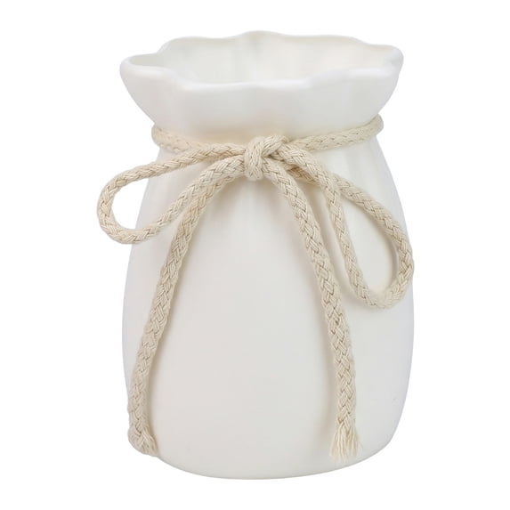 Unique Bargains Modern Plastic Unbreakable Decorative Flower Vase White 3.7" x 3.7" x 5.3"