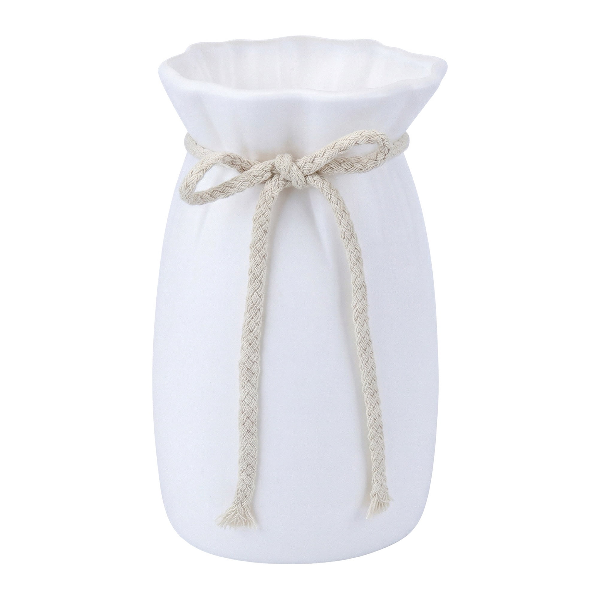 Unique Bargains Modern Plastic Unbreakable Decorative Flower Vase White 4.3" x 4.3" x 7.7"