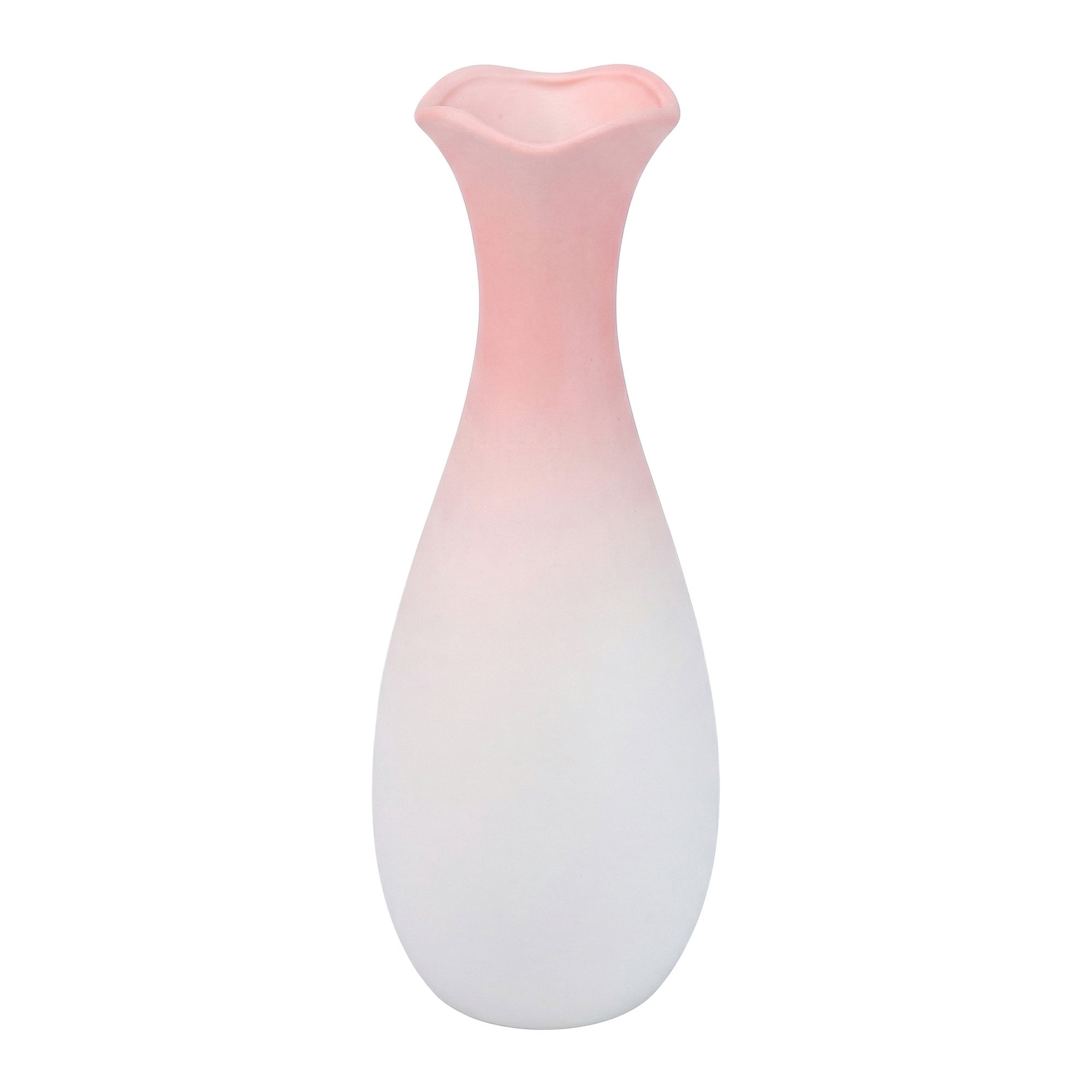 Unique Bargains Modern Tall Ceramic Vase for Decorative Pink 2.2"L x 2.2"W x 9.6"H