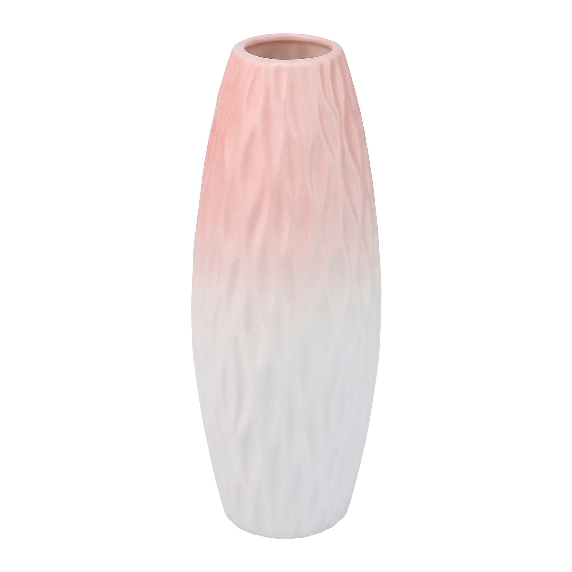 Unique Bargains Modern Tall Ceramic Vase for Decorative Pink 2.6"L x 2.6"W x 9.4"H