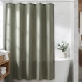 thumbnail image 1 of Unique Bargains Modern Waffle Weave Shower Curtain with 12 Hooks Green 71"W x 71"L, 1 of 5