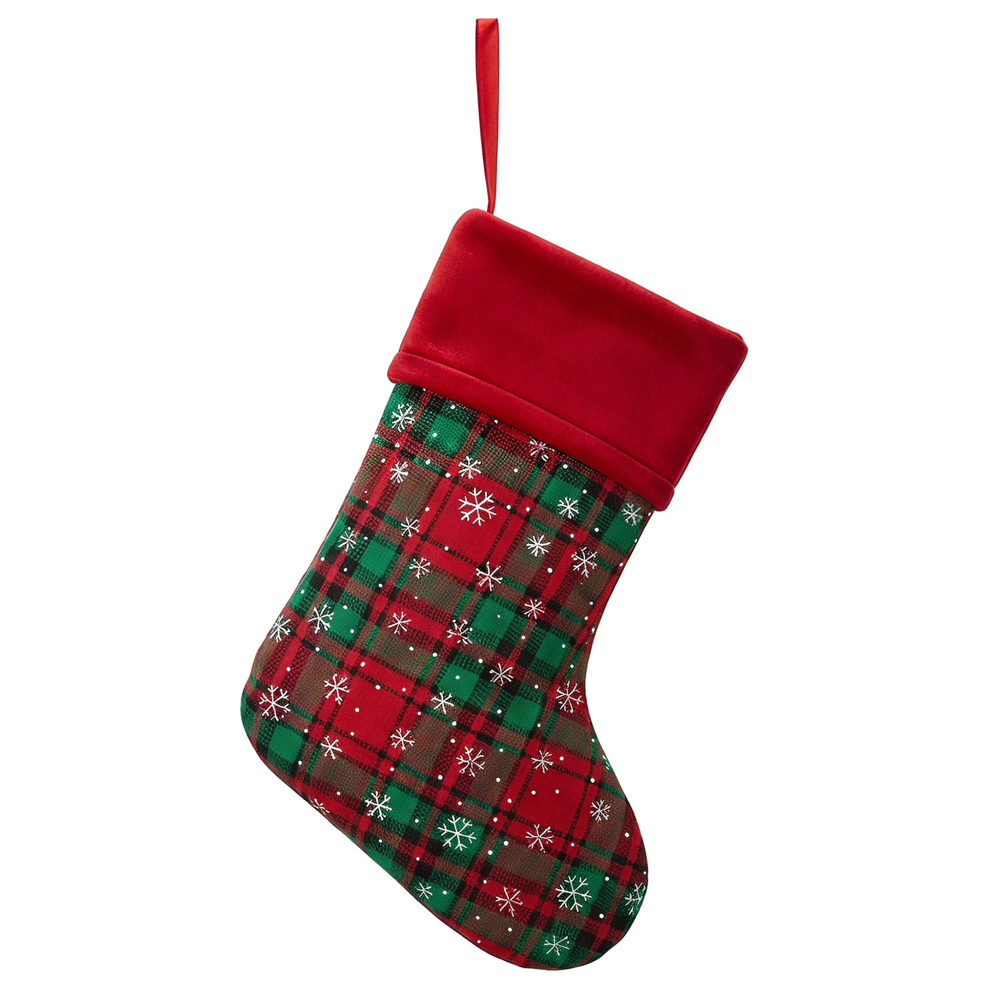 Unique Bargains Monogram Christmas Luxury Initial Knitted Stocking Red Green 6"H