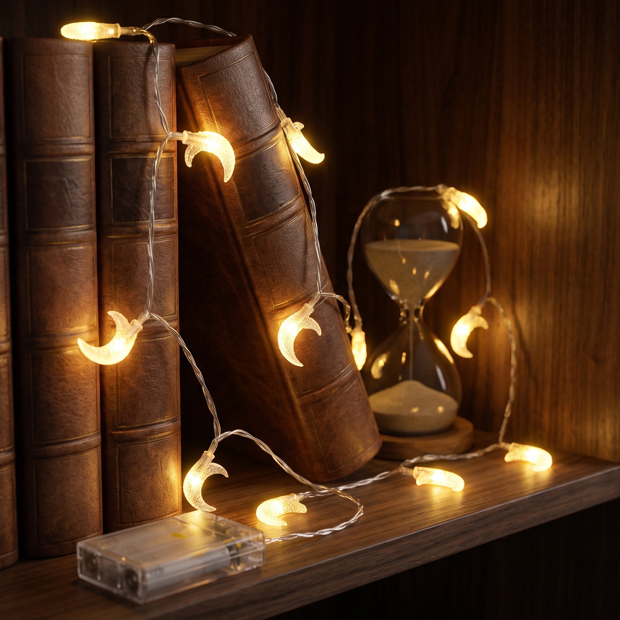 Unique Bargains Moon Fairy Lights for Decor 9.8 ft Battery Operated Twinkle Lights