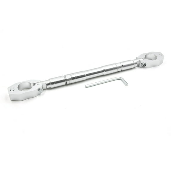 Unique Bargains Motorcycle 7/8" Handlebar Cross Bar Steering Wheel Strength Lever Silver Tone
