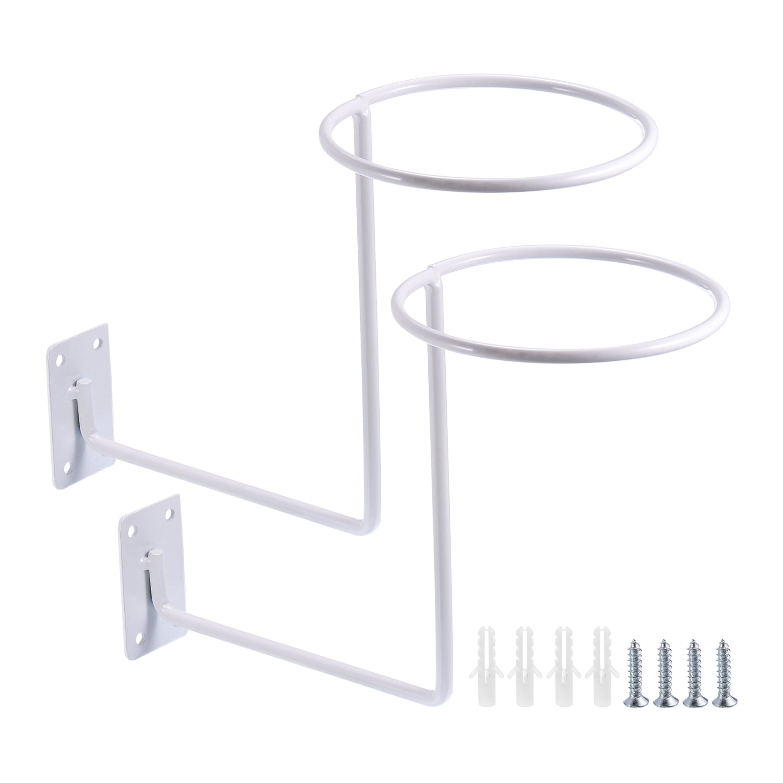 Unique Bargains Motorcycle Accessories Metal Helmet Holder Wall Mount for Helmet White