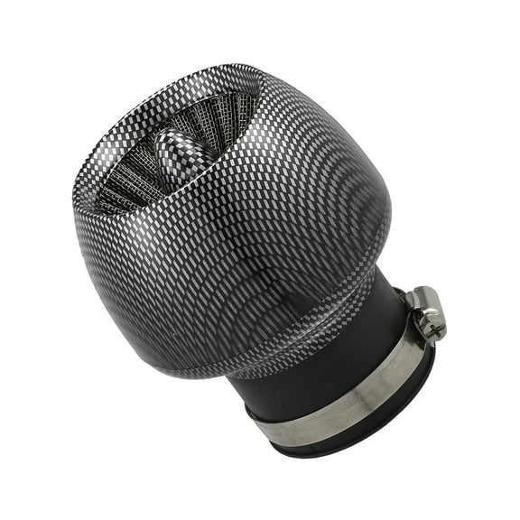 Unique Bargains Motorcycle Air Cleaner Filter Intake for Motorcycle Carbon Fiber Pattern Rubber 28-48mm Straight Black