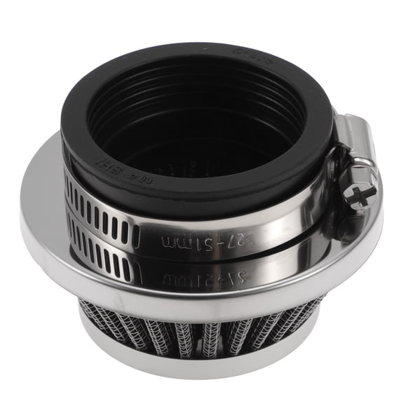 Unique Bargains Motorcycle Air Filter Universal 42mm Air Intake Cleaner Mesh Rubber Metal Air Filter Replacement for Dirt Pit Bike ATV Scooter Moped Silver Tone