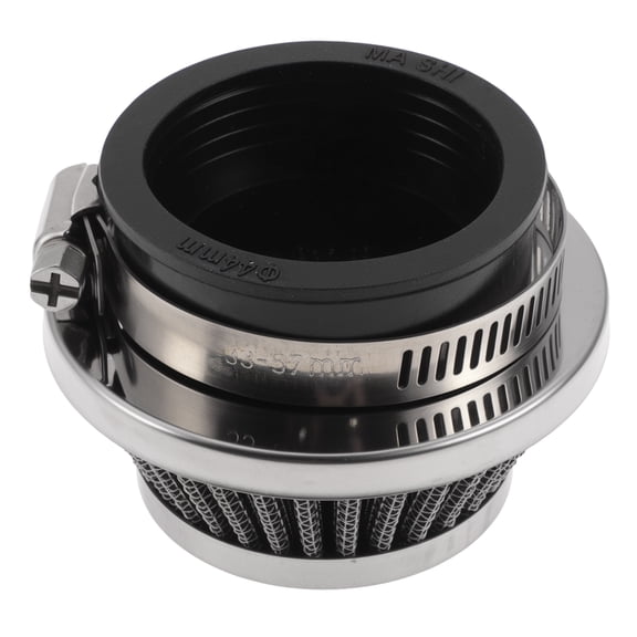 Unique Bargains Motorcycle Air Filter Universal 44mm Air Intake Cleaner Mesh Rubber Metal Air Filter Replacement for Dirt Pit Bike ATV Scooter Moped Silver Tone