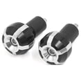thumbnail image 1 of Unique Bargains Motorcycle Black Silver Tone Brake Clutch Handle Bar Grip End Plug Cap 2 Pcs, 1 of 3