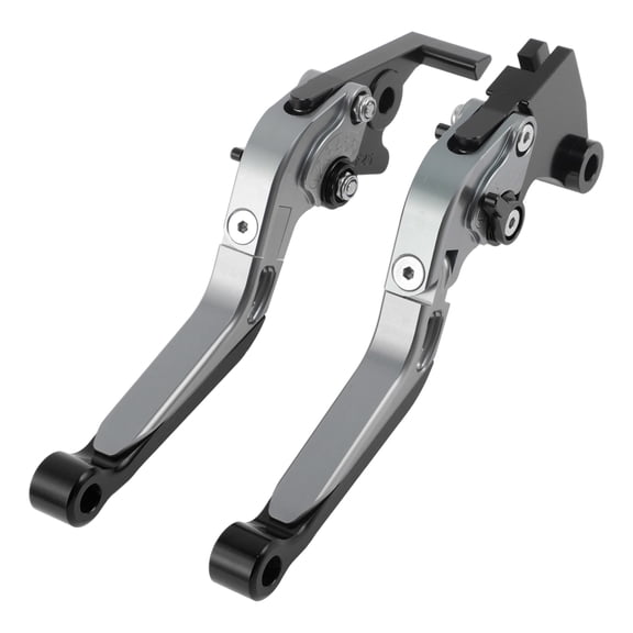 Unique Bargains Motorcycle Brake Clutch Levers for Kawasaki Ninja 500 Z500 2024-2025 6-Speed Adjustable 90 Foldable Aluminum Alloy Titanium Handle Black End 1pair